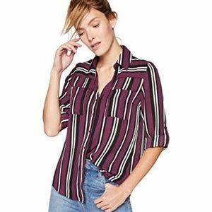 Button Down Top with Roll-Tab Sleeves (Junior's)